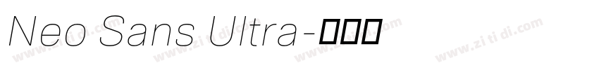 Neo Sans Ultra字体转换